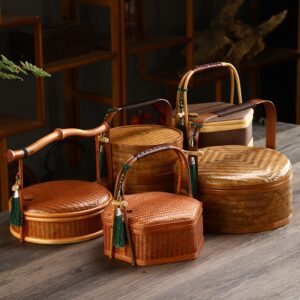 Panier bambou rangement japonais de décoration