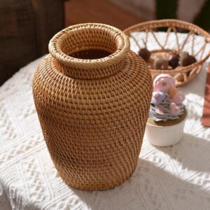 Panier en rotin vase design de rangement et décoration