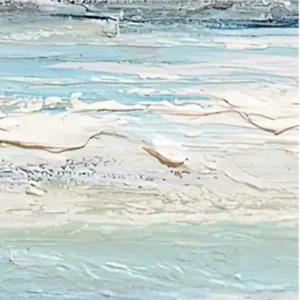 Paysage peinture de mer à l'huile, tableau abstrait sur toile 100% fait main.
