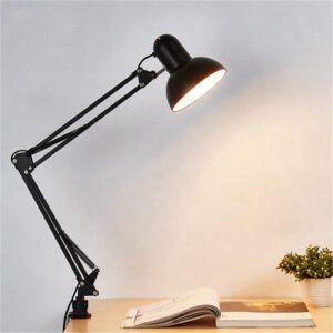 Lampe de table à pince flexible, ampoule LED E27/E26 5W, Décoration intérieur maison.