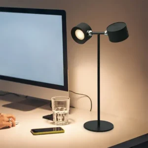 Lampe Bureau Sans Fil Rechargeable USB, luminaire design vintage.