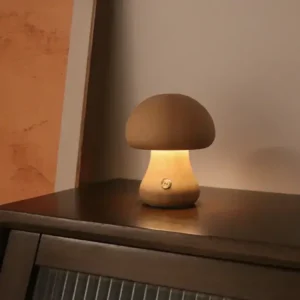 Lampe De Chevet Champignon Tactile, mini veilleuse sans fil rechargeable.